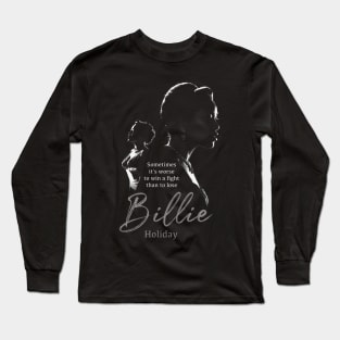 Billie Holiday silhouette Long Sleeve T-Shirt